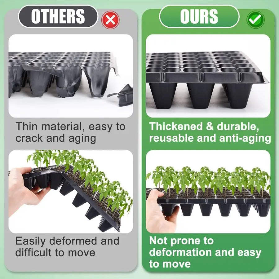 Seed Starter Tray Fits 1020 Growing Trays 15 Pcs 72 Cell