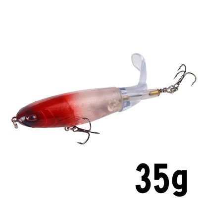 1 Pcs 10cm/14cm Topwater  Whopper Popper Artificial Bait Hard popper Soft Rotating Tail Fishing  Bait