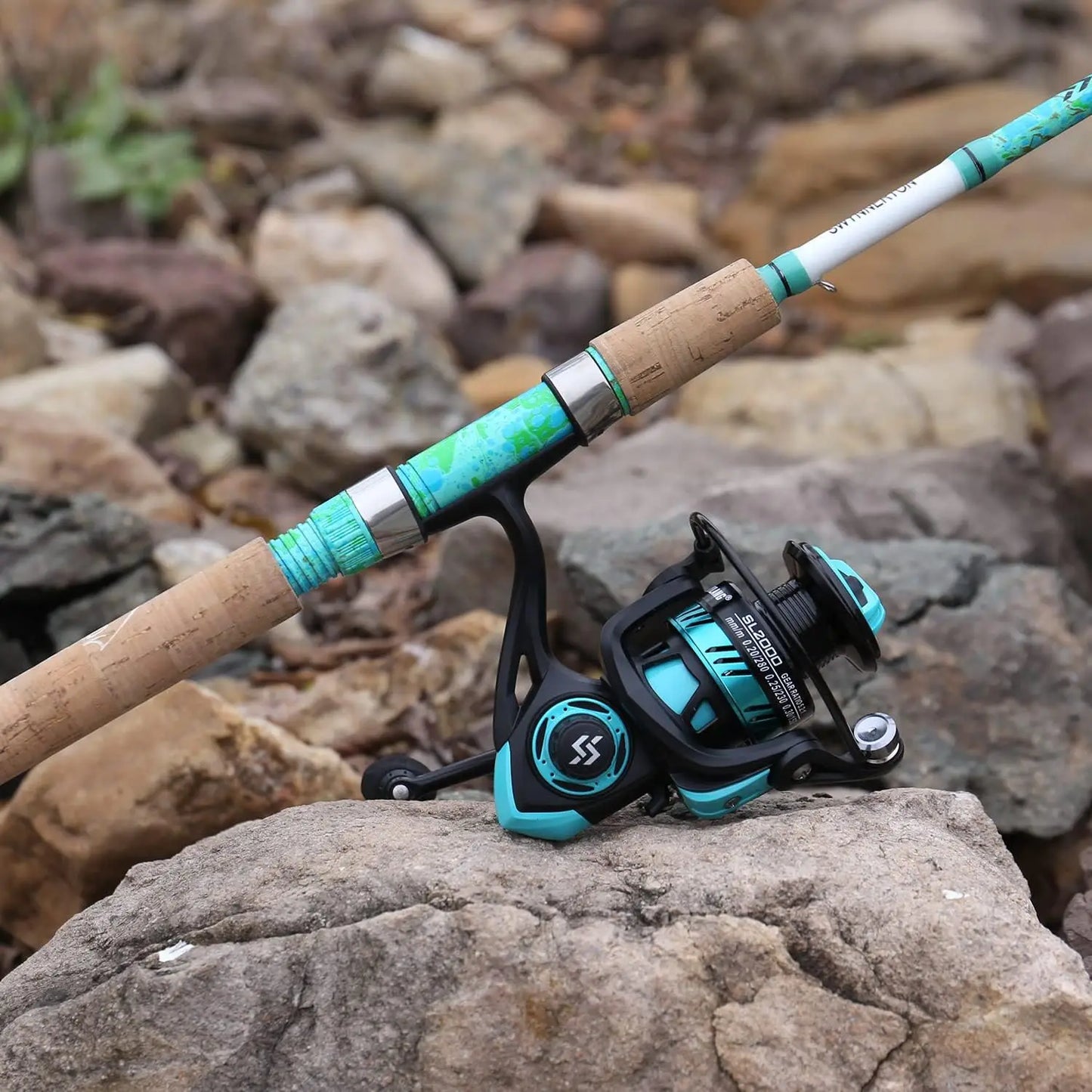 2-Piece 5'6" Graphite & Fiberglass Combo with Quickset Anti-Reverse Reel, (1 or 2 Pack)