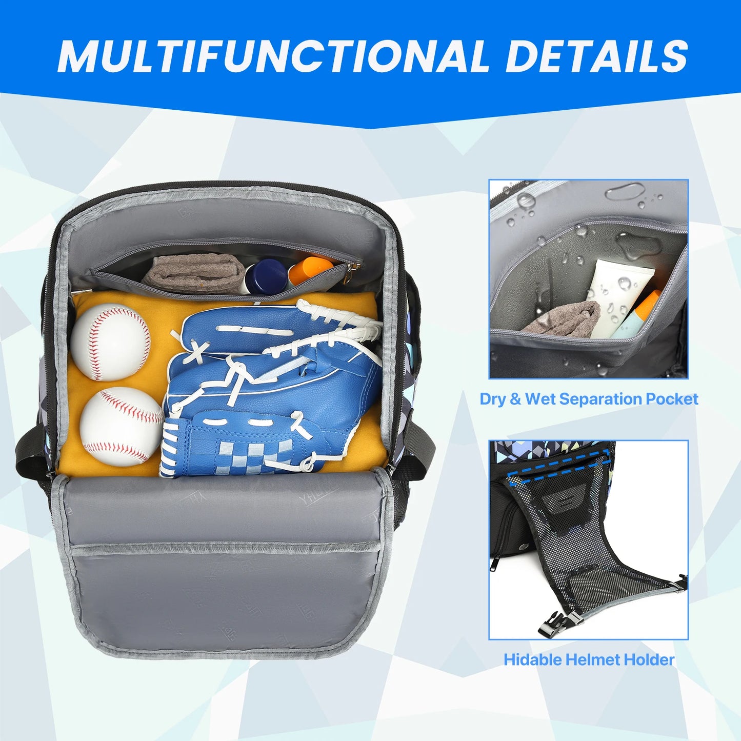 Baseball Equipment Bag Baseball Backpack Large Capacity Sport Baseball Backpack