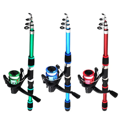 Fishing Pole Set Full Kits With Telescopic Fishing Rod