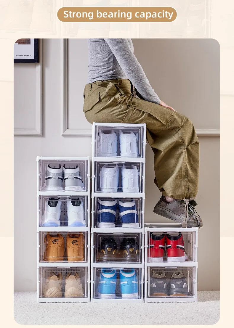6 Layers Shoes Box Foldable Transparent Sneaker Shoe Storage