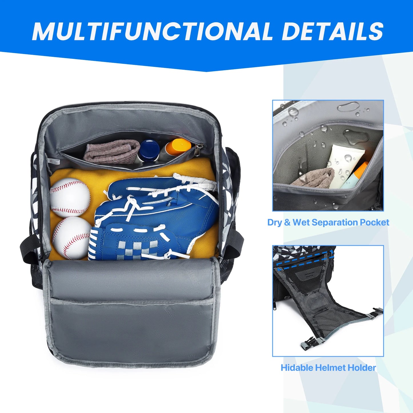 Baseball Equipment Bag Baseball Backpack Large Capacity Sport Baseball Backpack