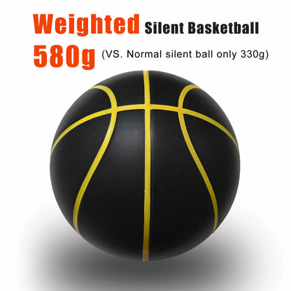 Silent Basketball Size 7#(29.5")6#/5# Indoor Grooved Airless Foam Basketball Quiet Dribbling