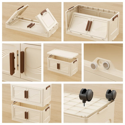 Foldable Storage Box with Clear Door - Spacious, Durable, and Easy-to-Assemble