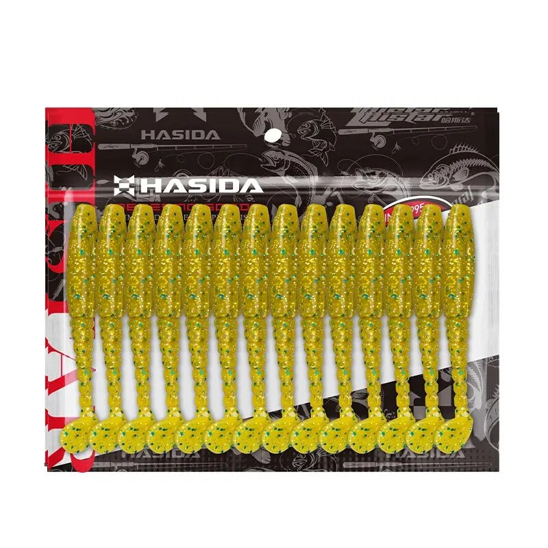 Long Thread T Tail Soft Plastic Worm Fishing Lure Artificial Soft Silicon