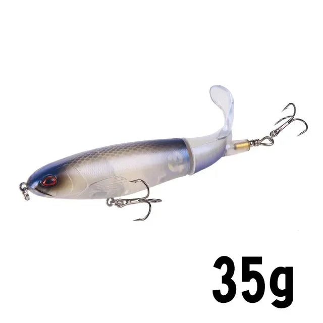 1 Pcs 10cm/14cm Topwater  Whopper Popper Artificial Bait Hard popper Soft Rotating Tail Fishing  Bait