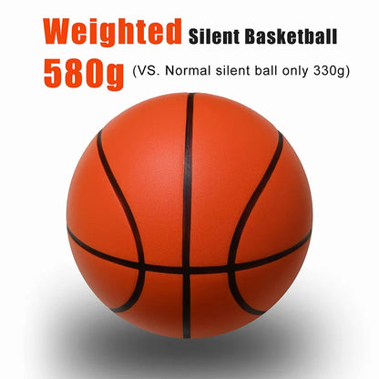 Silent Basketball Size 7#(29.5")6#/5# Indoor Grooved Airless Foam Basketball Quiet Dribbling