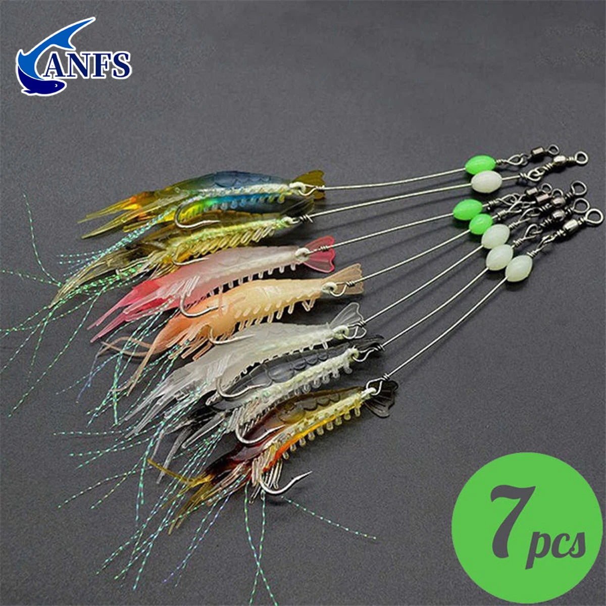 3pcs/7pcs Shrimp Lures Fishing Lures Artificial Fishing Bait