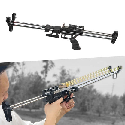 80LBS Telescopic Long Pole Slingshot Laser Shooting Slingshot
