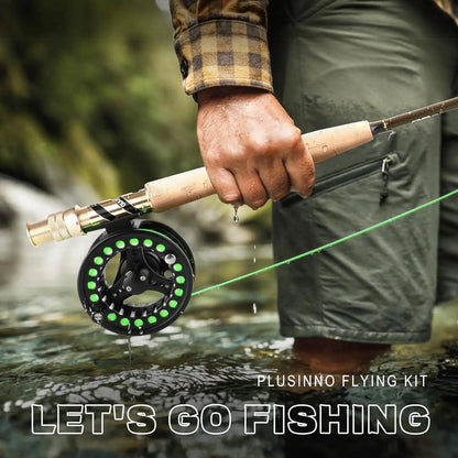 4-Piece Lightweight Graphite Fly Fishing Rod and Reel Combo