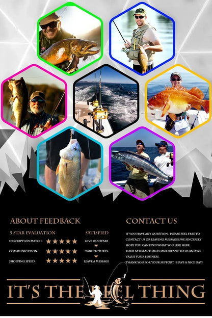 Spinning Fishing Rod and Reel Combo 1.8-3.6m Carbon Fiber Sea Pole and 5.2:1 Gear Ratio