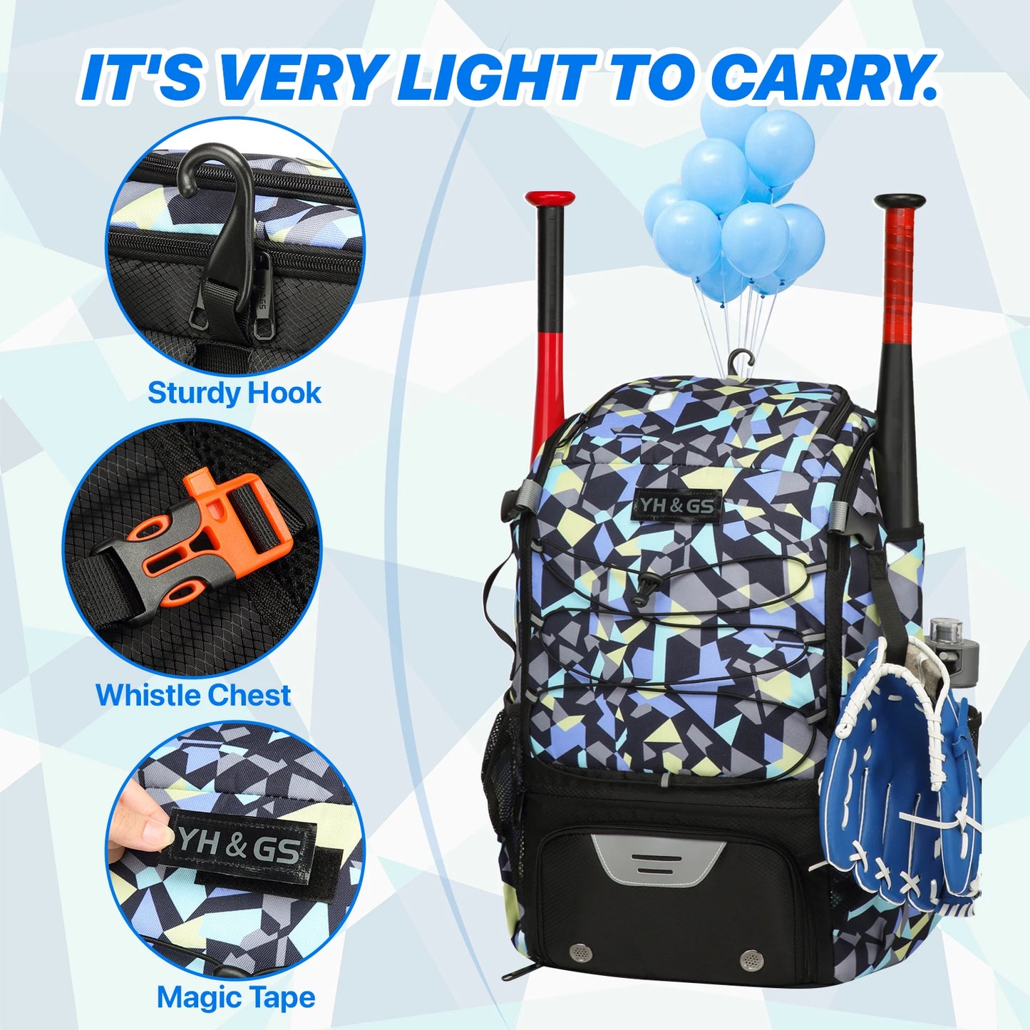 Baseball Equipment Bag Baseball Backpack Large Capacity Sport Baseball Backpack