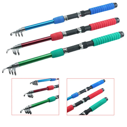 Fishing Pole Set Full Kits With Telescopic Fishing Rod And Spinning Reel Baits