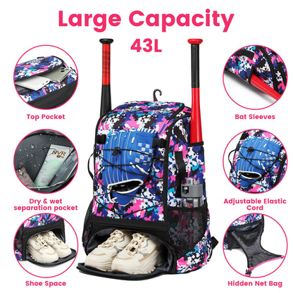 Baseball Equipment Bag Baseball Backpack Large Capacity Sport Baseball Backpack