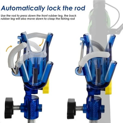 2-piece stainless steel fishing rod holder, 360°