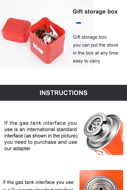 Camping Gas Stove Portable Folding Outdoor Backpacking Stove 3500W
