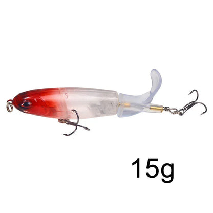 1 Pcs 10cm/14cm Topwater  Whopper Popper Artificial Bait Hard popper Soft Rotating Tail Fishing  Bait