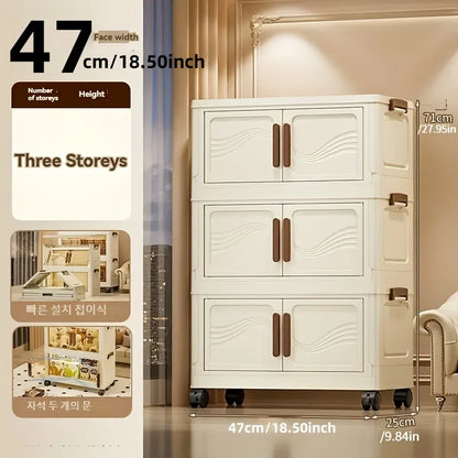 Foldable Storage Box with Clear Door - Spacious, Durable, and Easy-to-Assemble