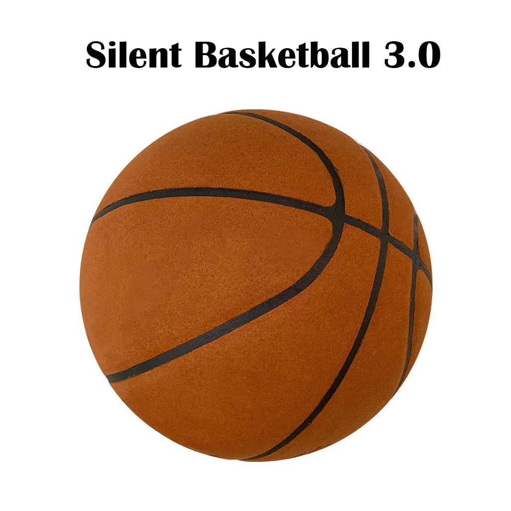Silent Basketball Size 7#(29.5")6#/5# Indoor Grooved Airless Foam Basketball Quiet Dribbling