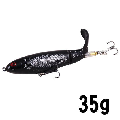 1 Pcs 10cm/14cm Topwater  Whopper Popper Artificial Bait Hard popper Soft Rotating Tail Fishing  Bait