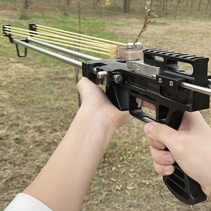 80LBS Telescopic Long Pole Slingshot Laser Shooting Slingshot