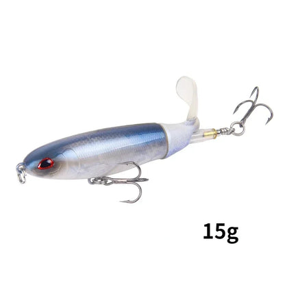 1 Pcs 10cm/14cm Topwater  Whopper Popper Artificial Bait Hard popper Soft Rotating Tail Fishing  Bait