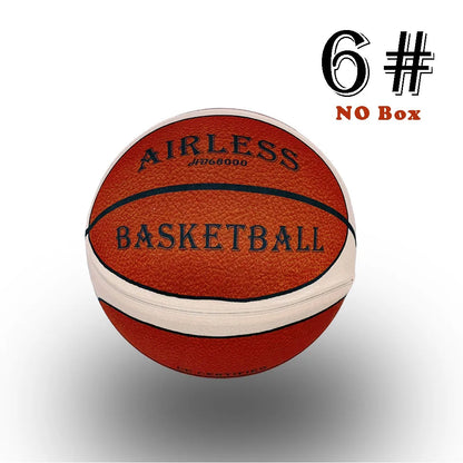 Silent Basketball Size 7#(29.5")6#/5# Indoor Grooved Airless Foam Basketball Quiet Dribbling