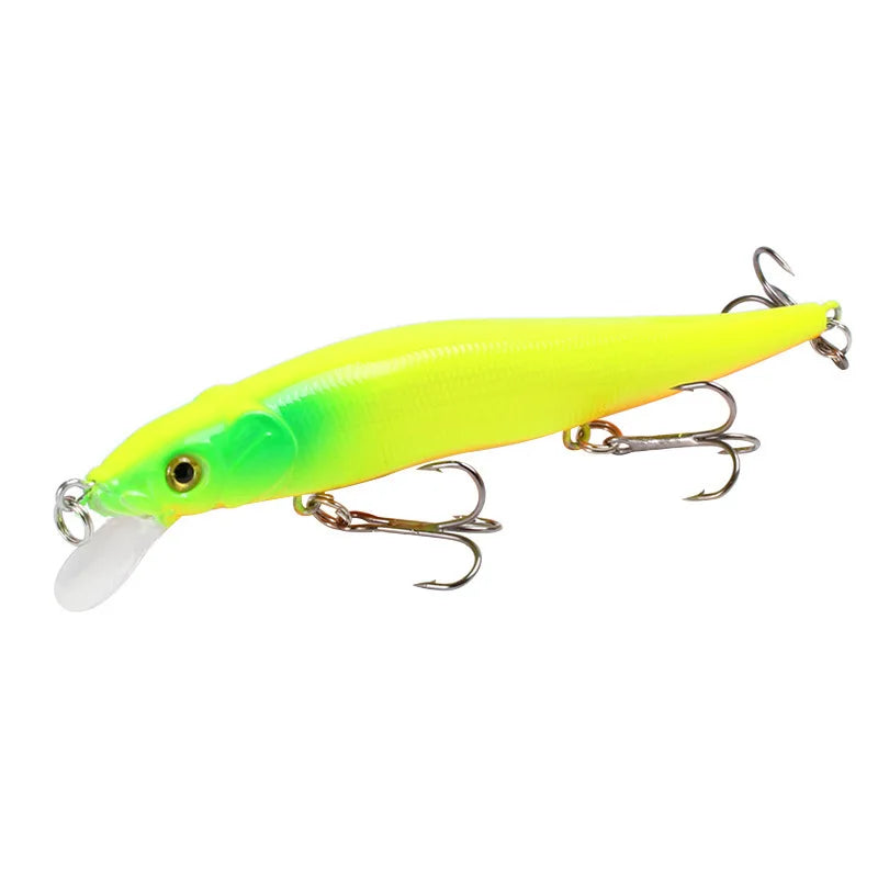 1pc 4.52inch/0.49oz Plastic Simulation Lure, Minnow Hard Bait With 3 Treble Hooks