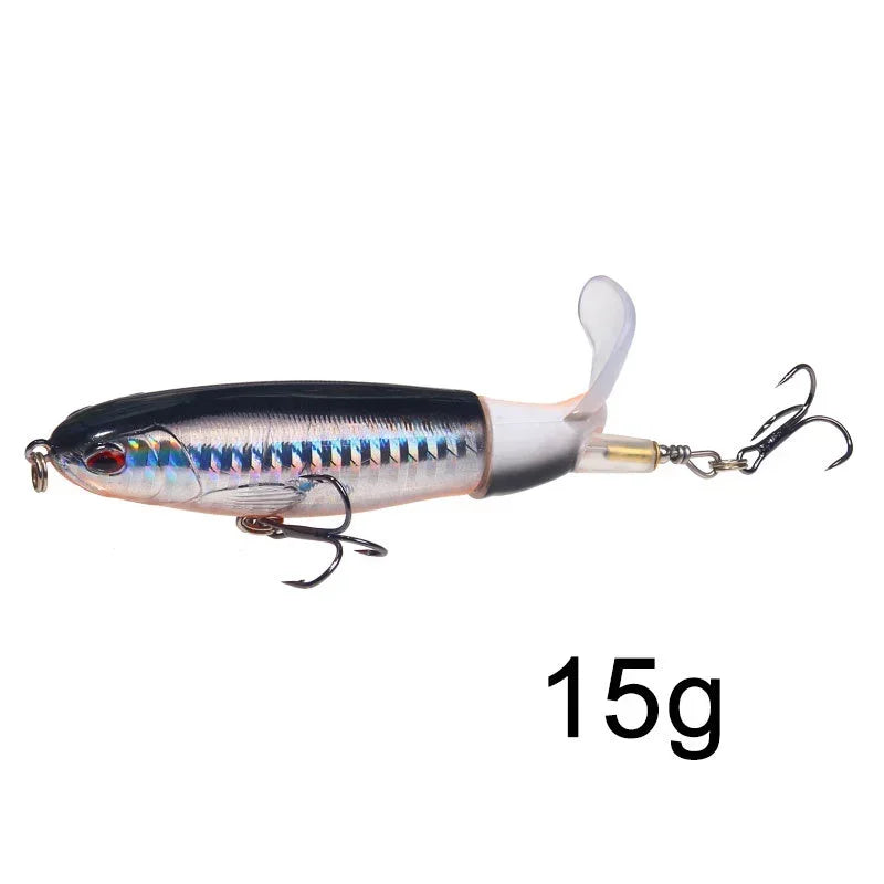 1 Pcs 10cm/14cm Topwater  Whopper Popper Artificial Bait Hard popper Soft Rotating Tail Fishing  Bait