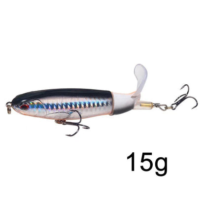 1 Pcs 10cm/14cm Topwater  Whopper Popper Artificial Bait Hard popper Soft Rotating Tail Fishing  Bait
