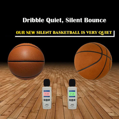 Silent Basketball Size 7#(29.5")6#/5# Indoor Grooved Airless Foam Basketball Quiet Dribbling
