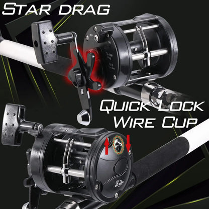 Medium Heavy Fishing Rod and Reel Combo for Catfish Angling