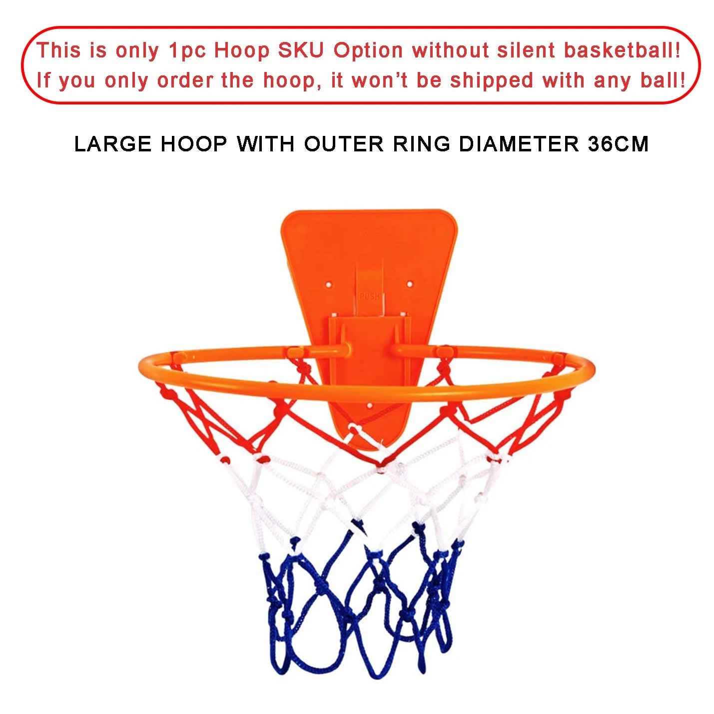 Silent Basketball Size 7#(29.5")6#/5# Indoor Grooved Airless Foam Basketball Quiet Dribbling