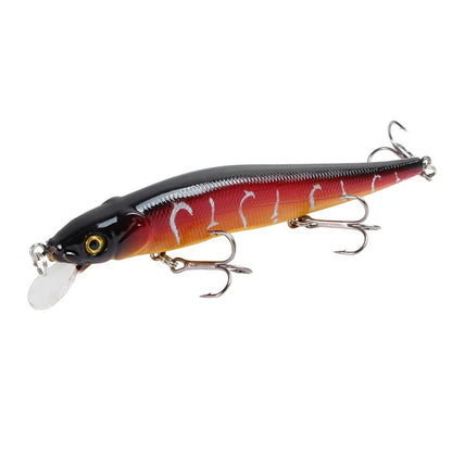 1pc 4.52inch/0.49oz Plastic Simulation Lure, Minnow Hard Bait With 3 Treble Hooks